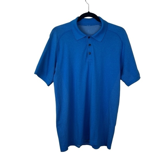 lululemon athletica Other - Lululemon Metal Vent Tech Blue Polo Shirt